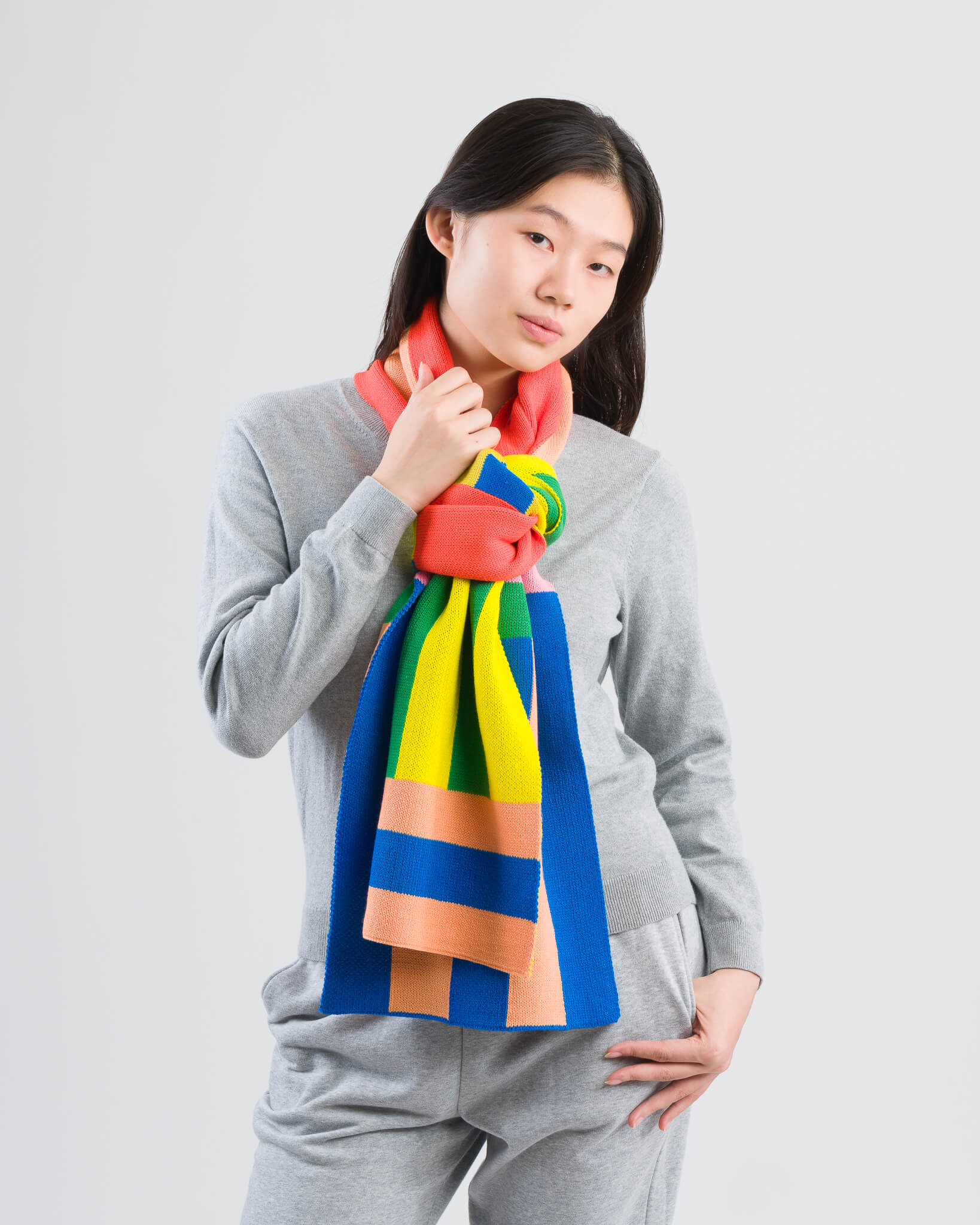 Waterfall Stripe Big Scarf - Image 10