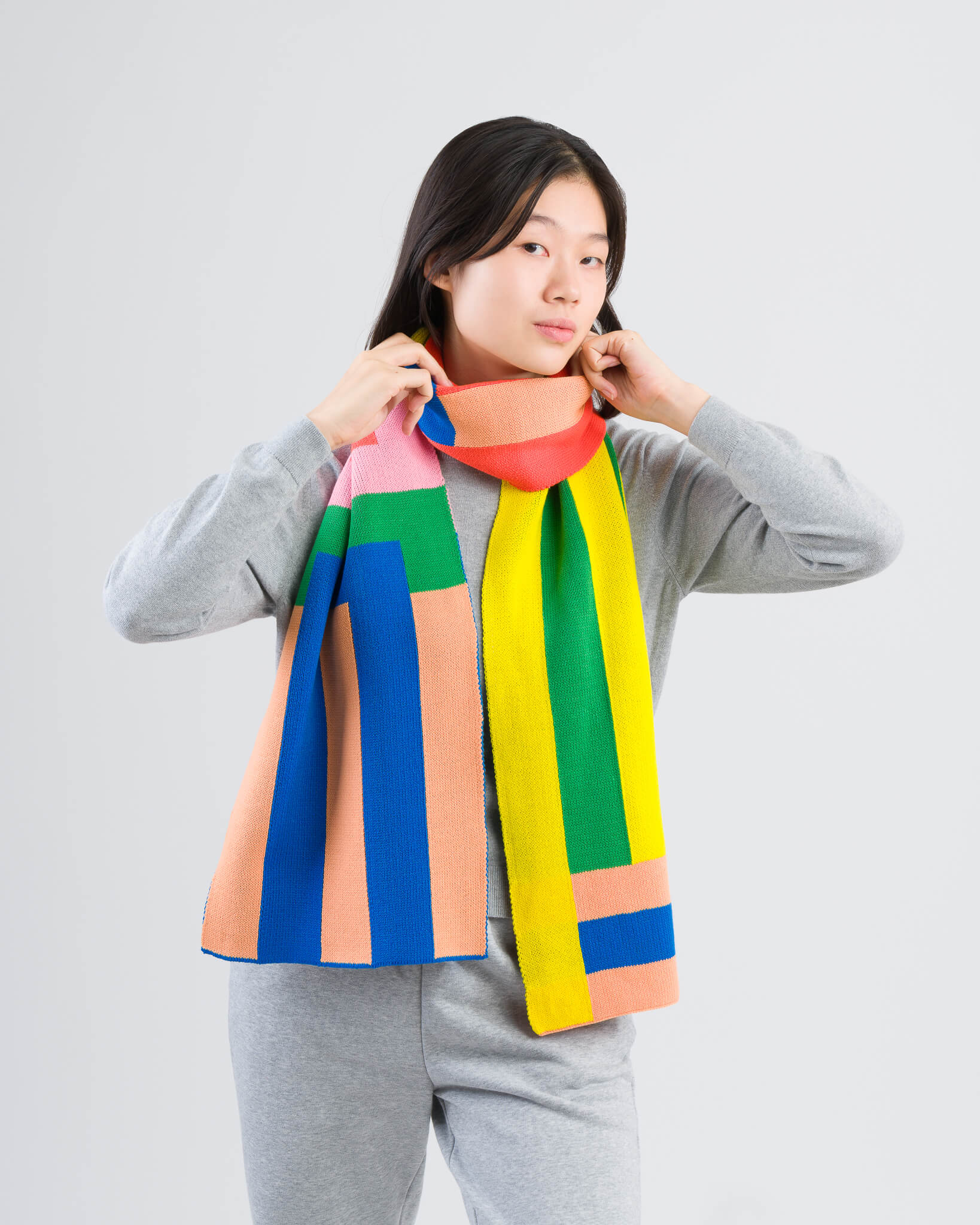 Waterfall Stripe Big Scarf - Image 11