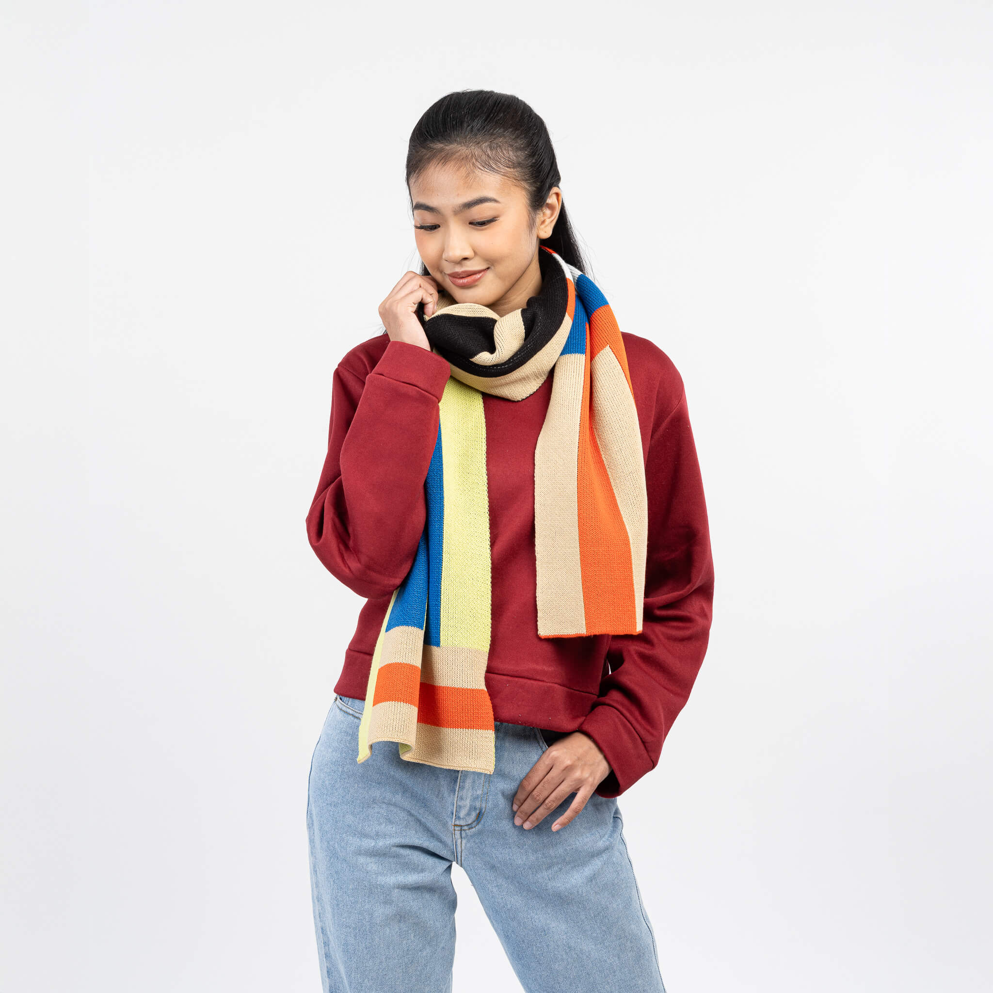 Waterfall Stripe Big Scarf - Image 14