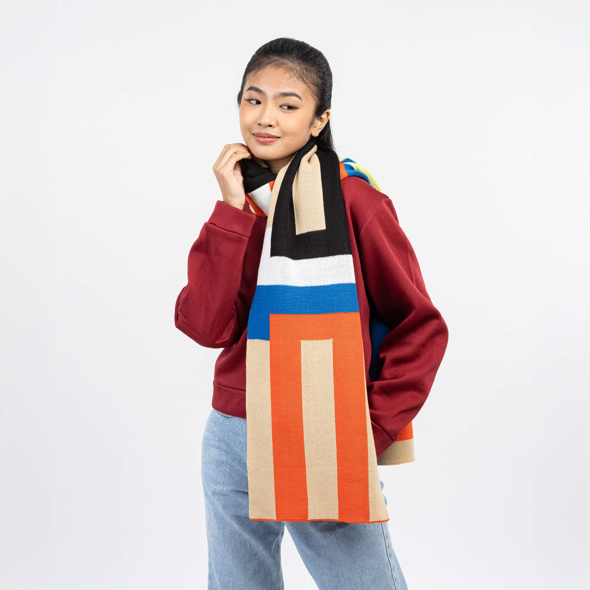 Waterfall Stripe Big Scarf - Image 15