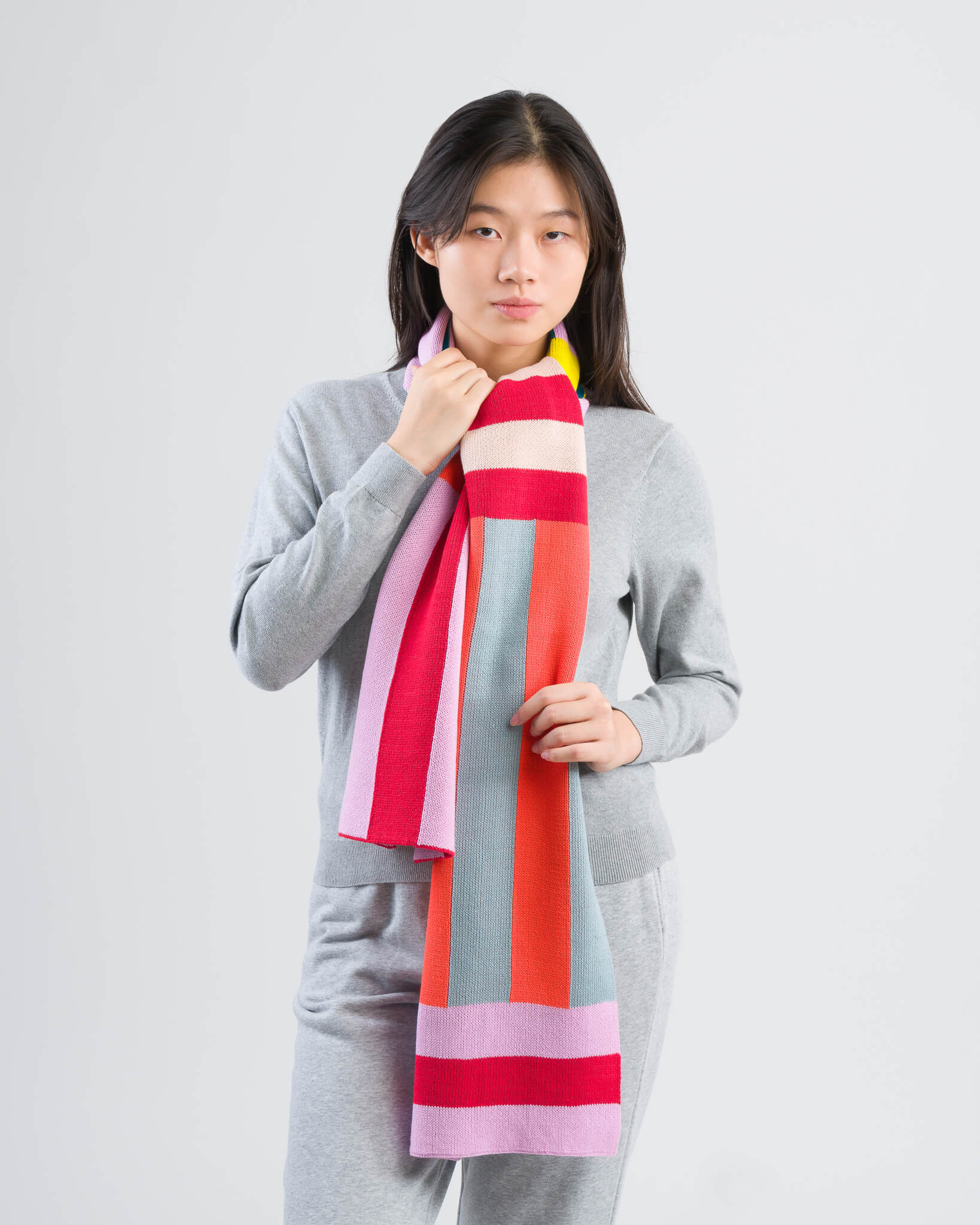 Waterfall Stripe Big Scarf - Image 8