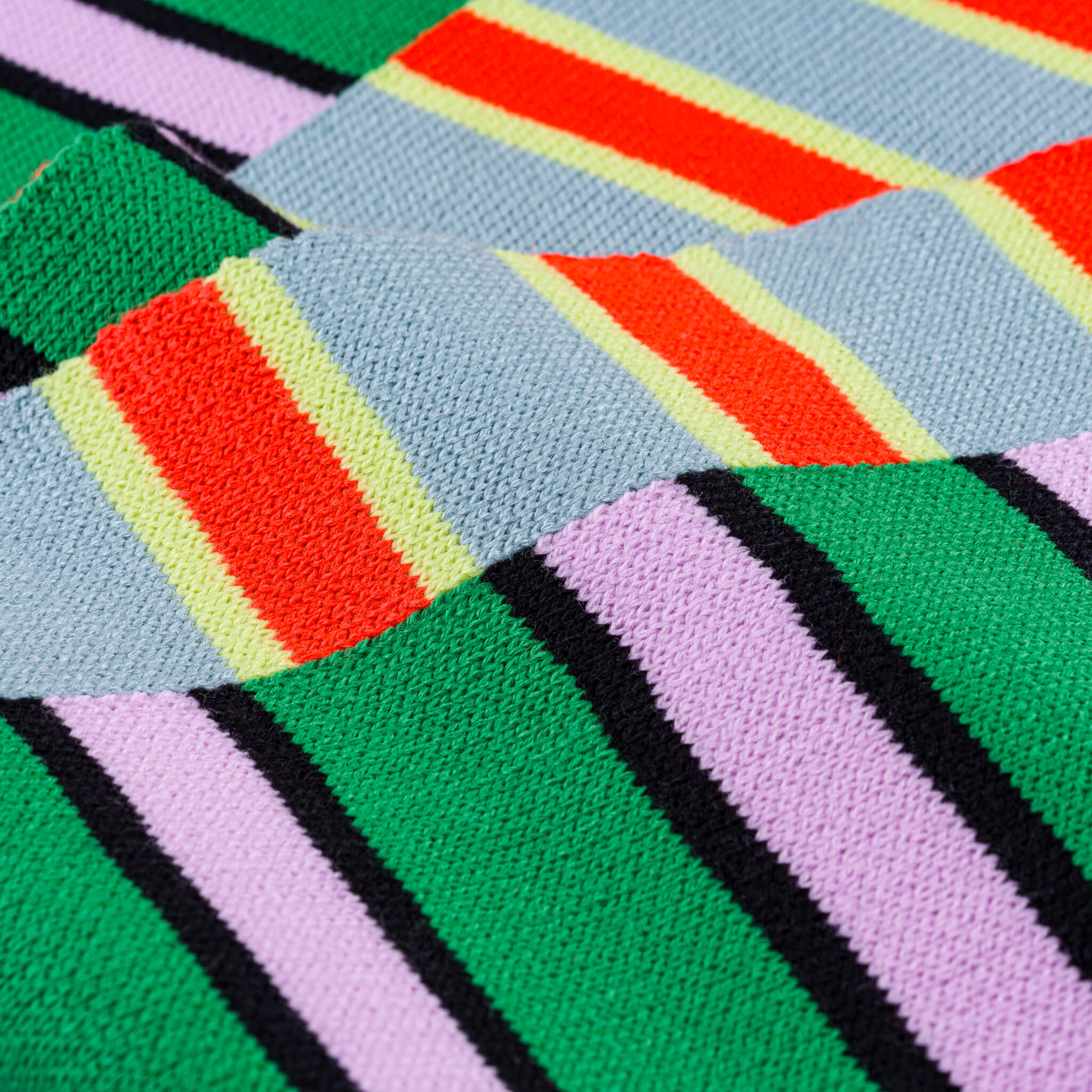 Zipper Stripe Big Scarf - Image 4